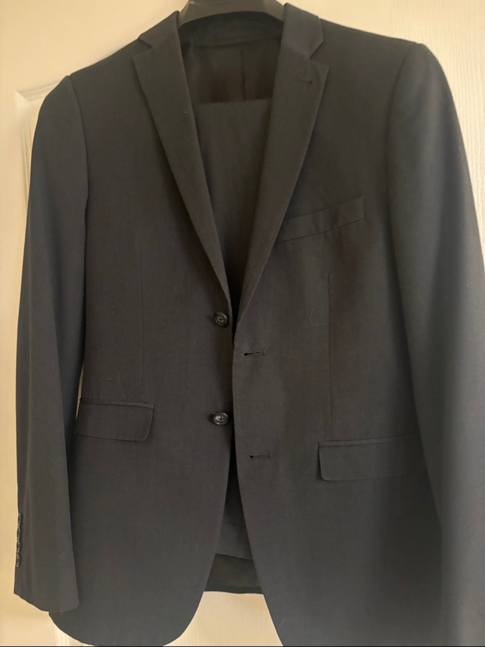 Men's Grey Two-Button Slim Suit